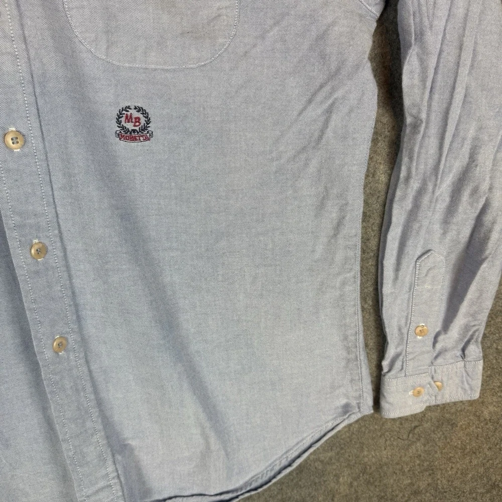 VTG Mo Betta Western Shirt 16.5x35 Blue Chambray Cowboy Garth Made In USA